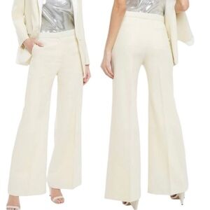 SANDRO Sloan Grain De Poudre ivory pants (Sz 42)